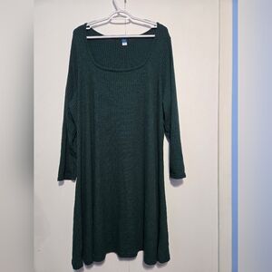 Old Navy Dark Green Long Sleeve Dress